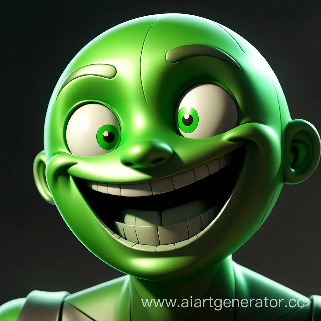 Cheerful-Green-X-with-Smiling-Eyes