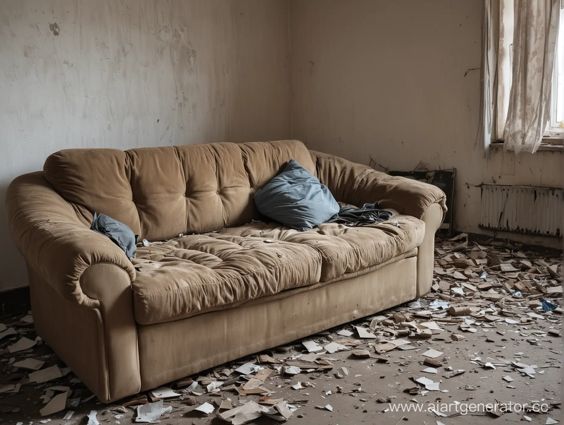 Desolate-Khrushchyovka-Interior-Abandoned-Sofa-in-a-Dismal-Setting