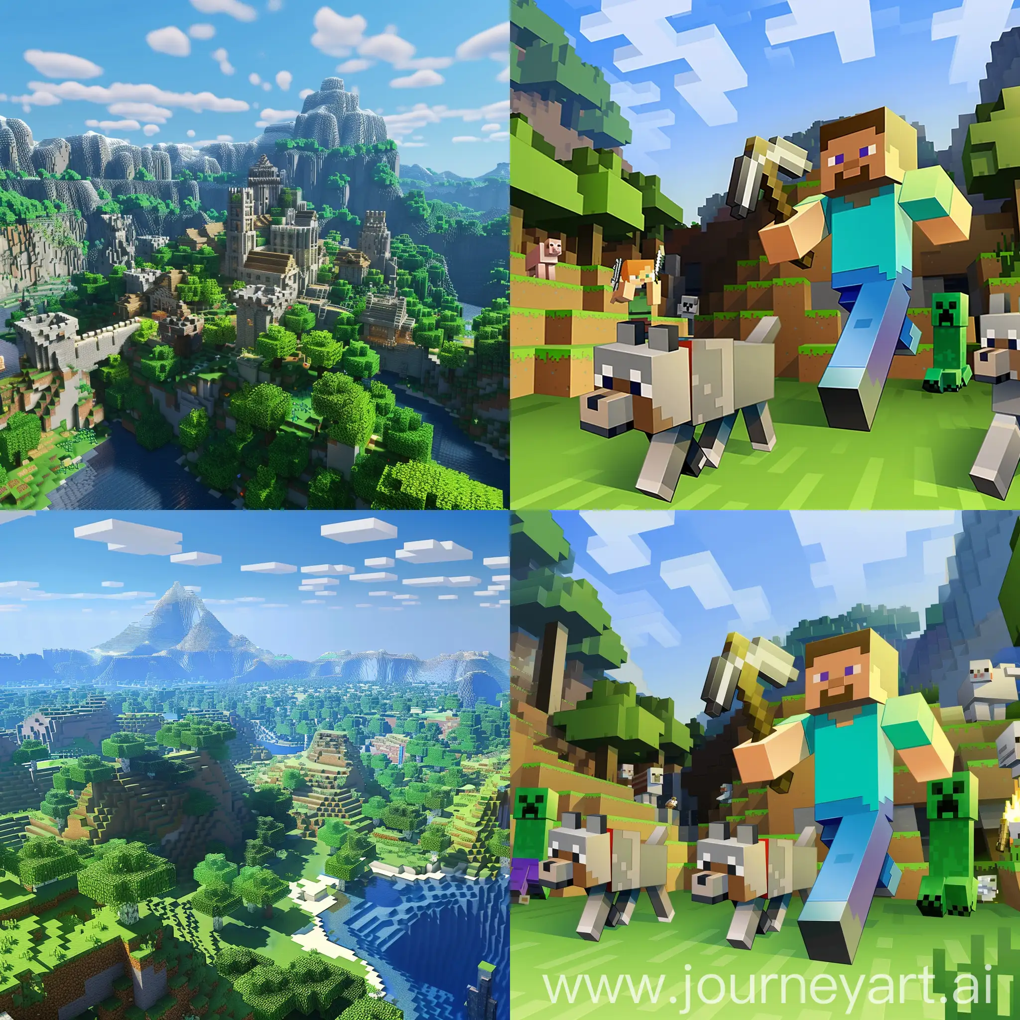 Minecraft-Adventure-Dynamic-Scene-with-Vast-Landscape