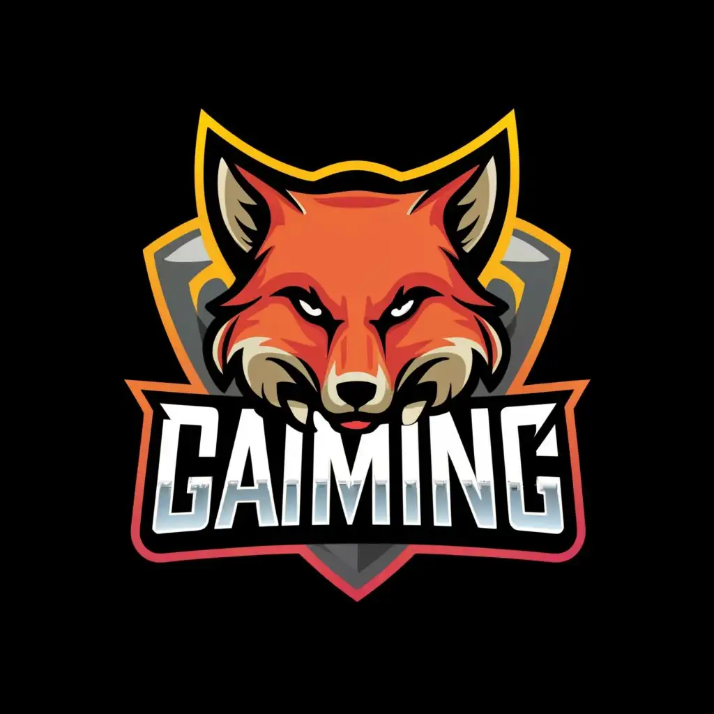 logo, Fox, with the text "Fox gaming", typography