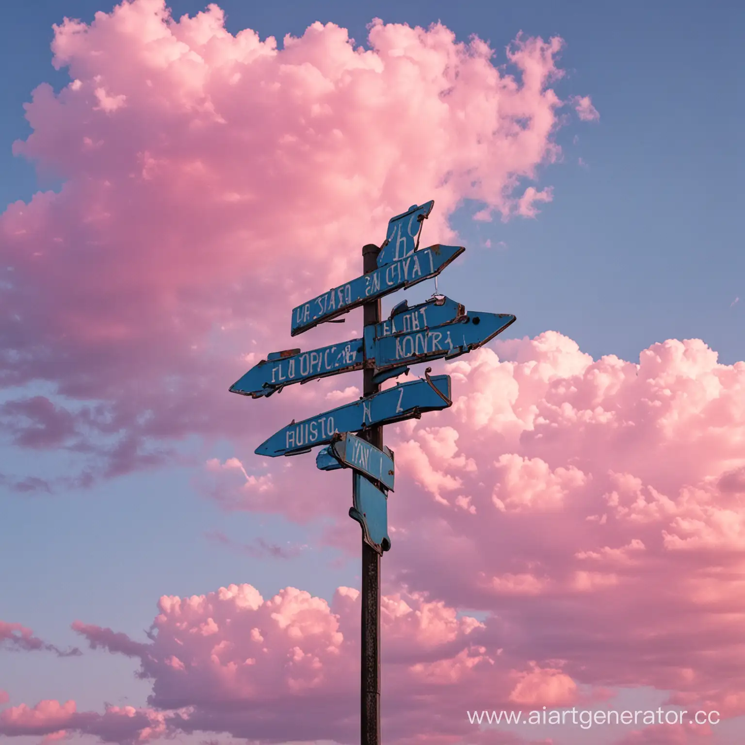 Scenic-Blue-Sky-with-Zlato-Sign-and-Pink-Clouds