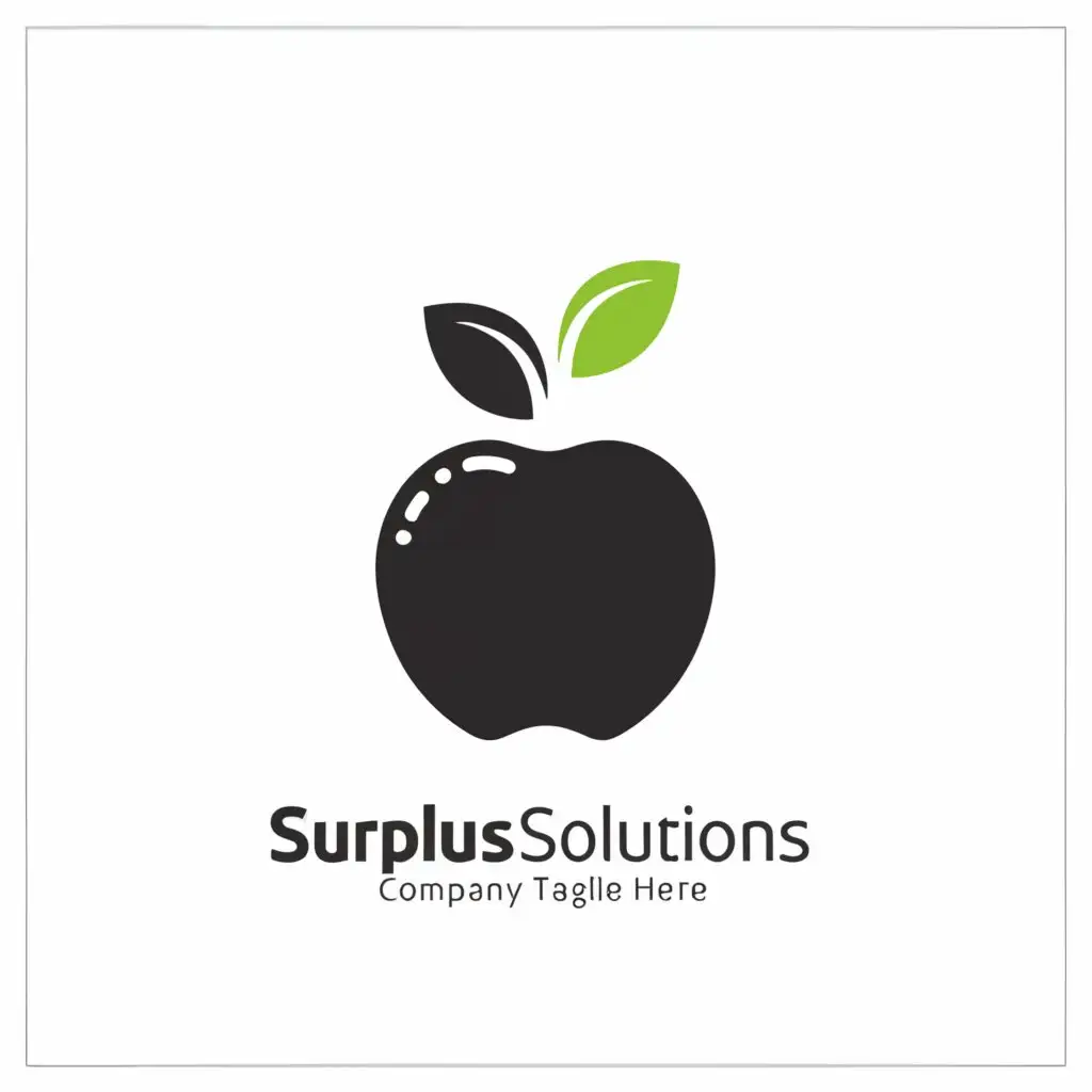 Logo-Design-For-Surplus-Solutions-Fresh-Apple-Emblem-on-Clean-Background