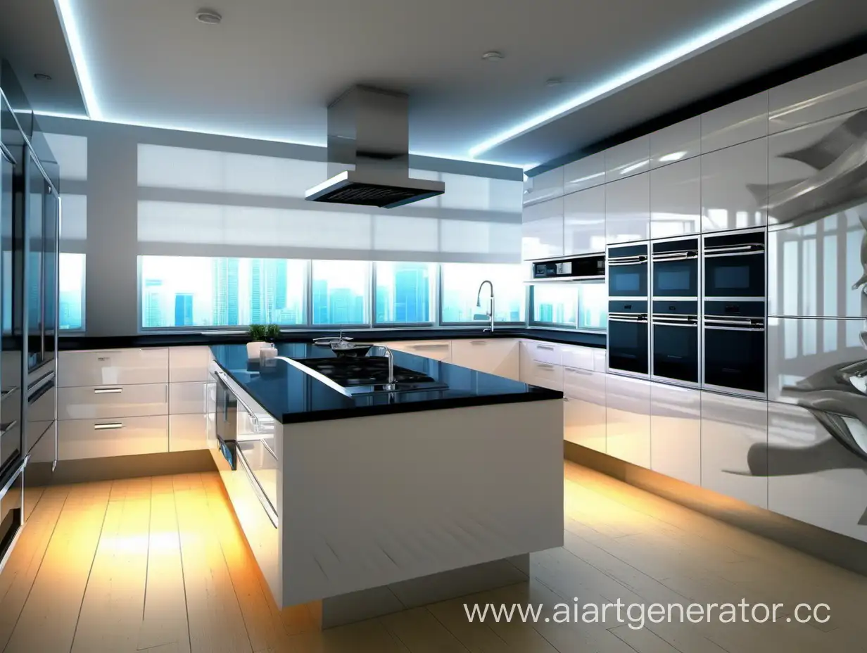 Futuristic-HighTech-Custom-Kitchen-Design