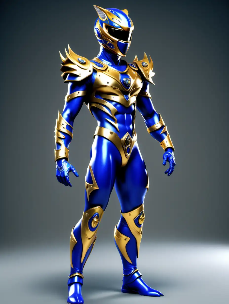 Majestic Cybernetic Power Ranger in Royal Blue Jaguar Form