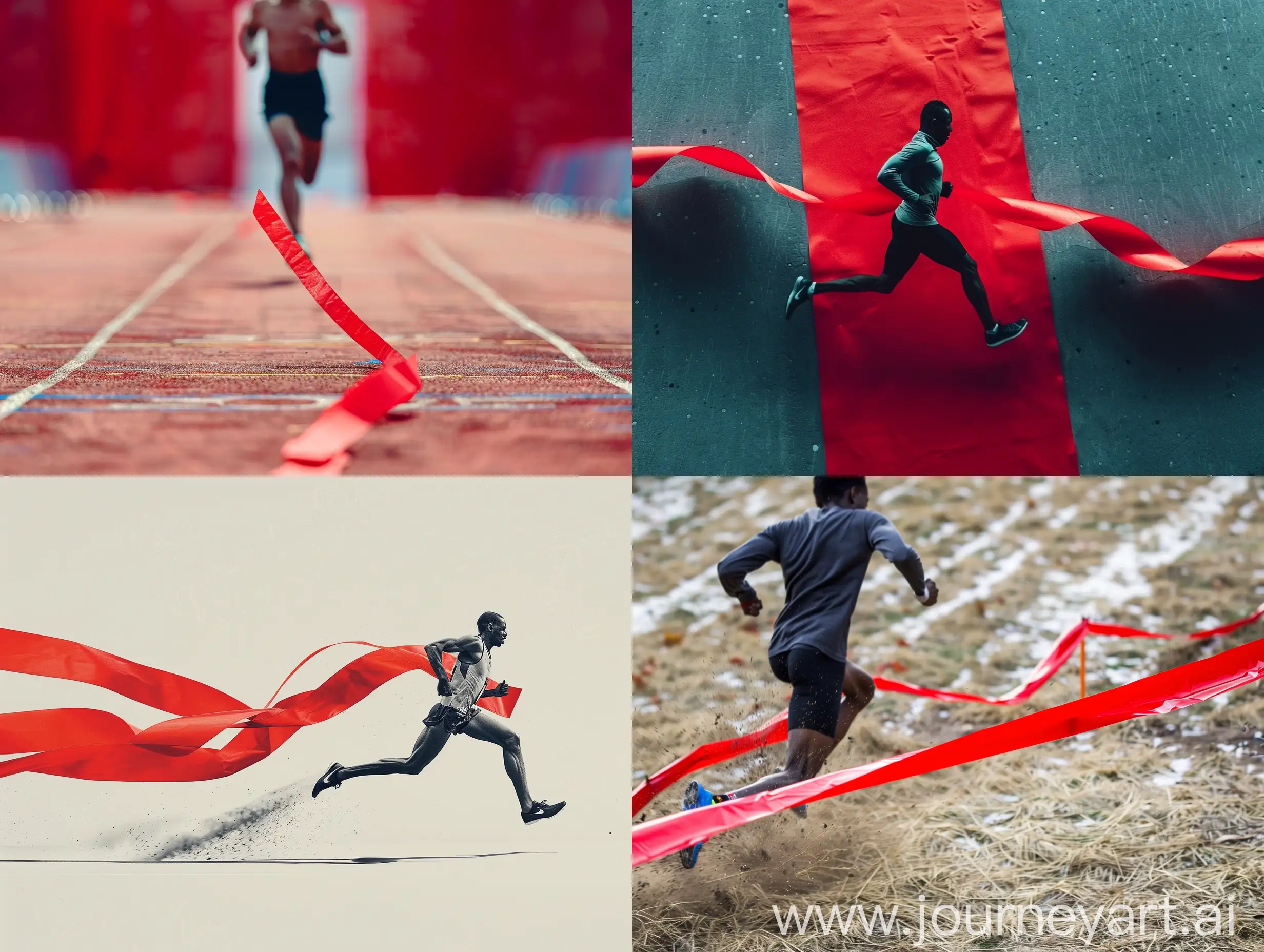 Runners-Defeat-Striving-Near-the-Red-Ribbon