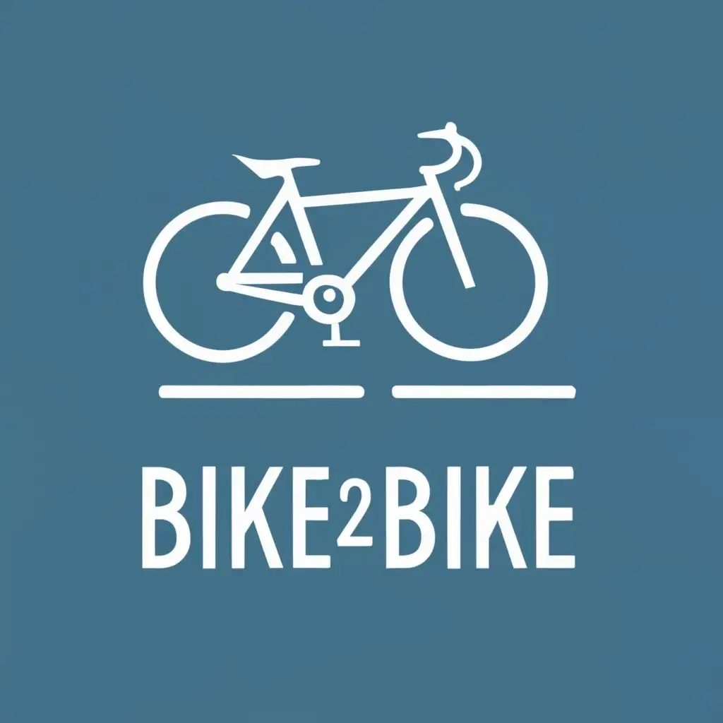 logo, bike, with the text "Bike2Bike", typography