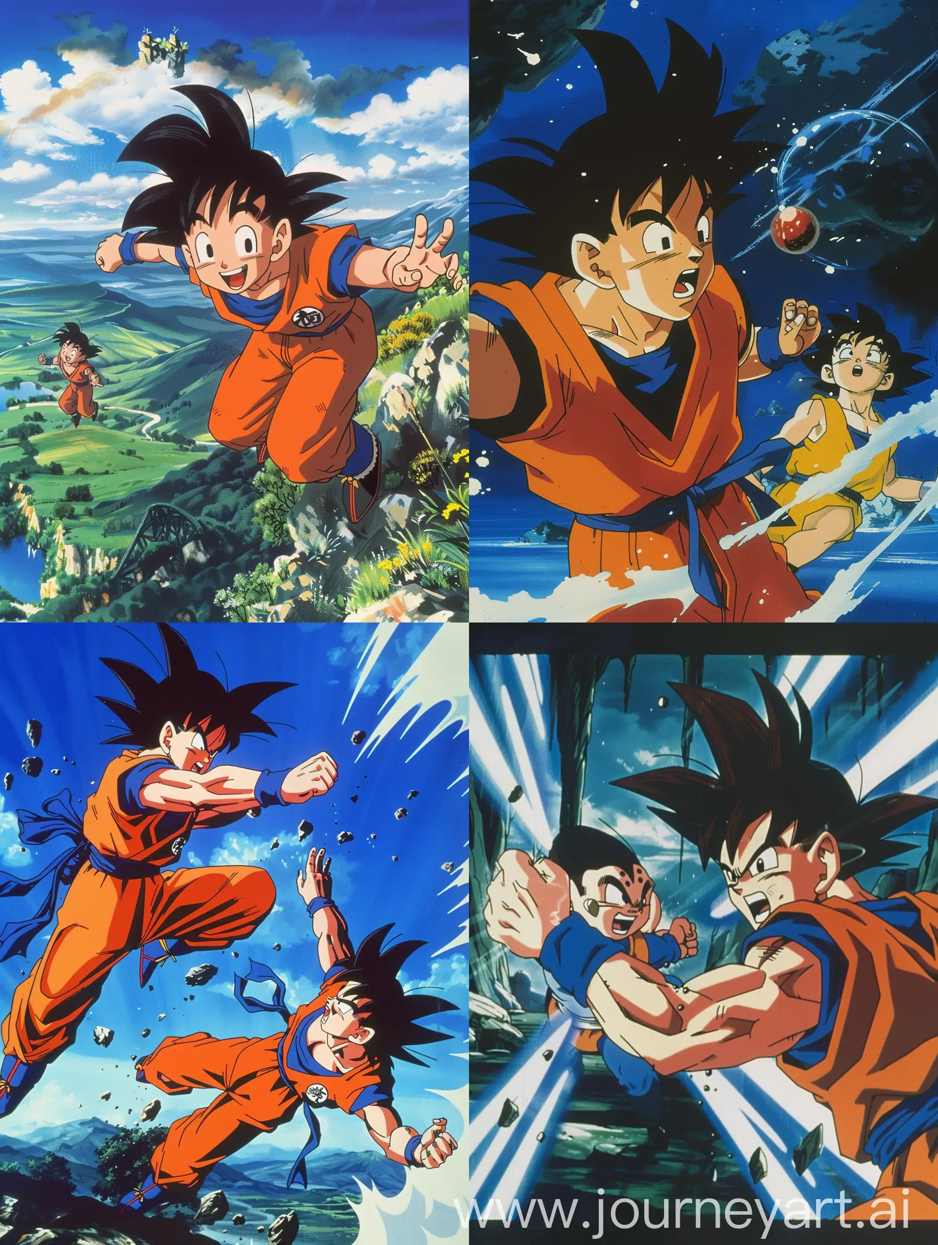 Goku vs narotu 1991 anime film style