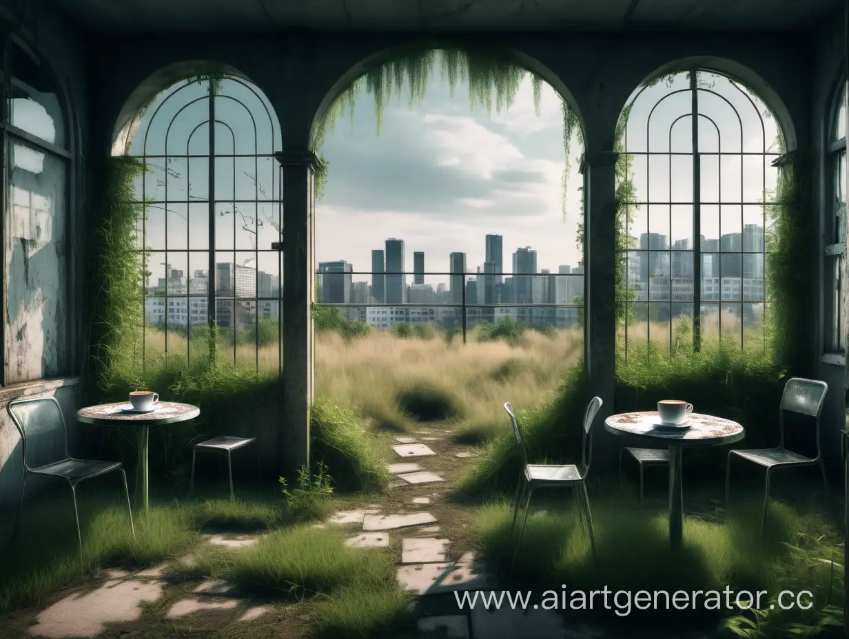 Tranquil-Coffee-Spot-Overlooking-PostApocalyptic-Cityscape