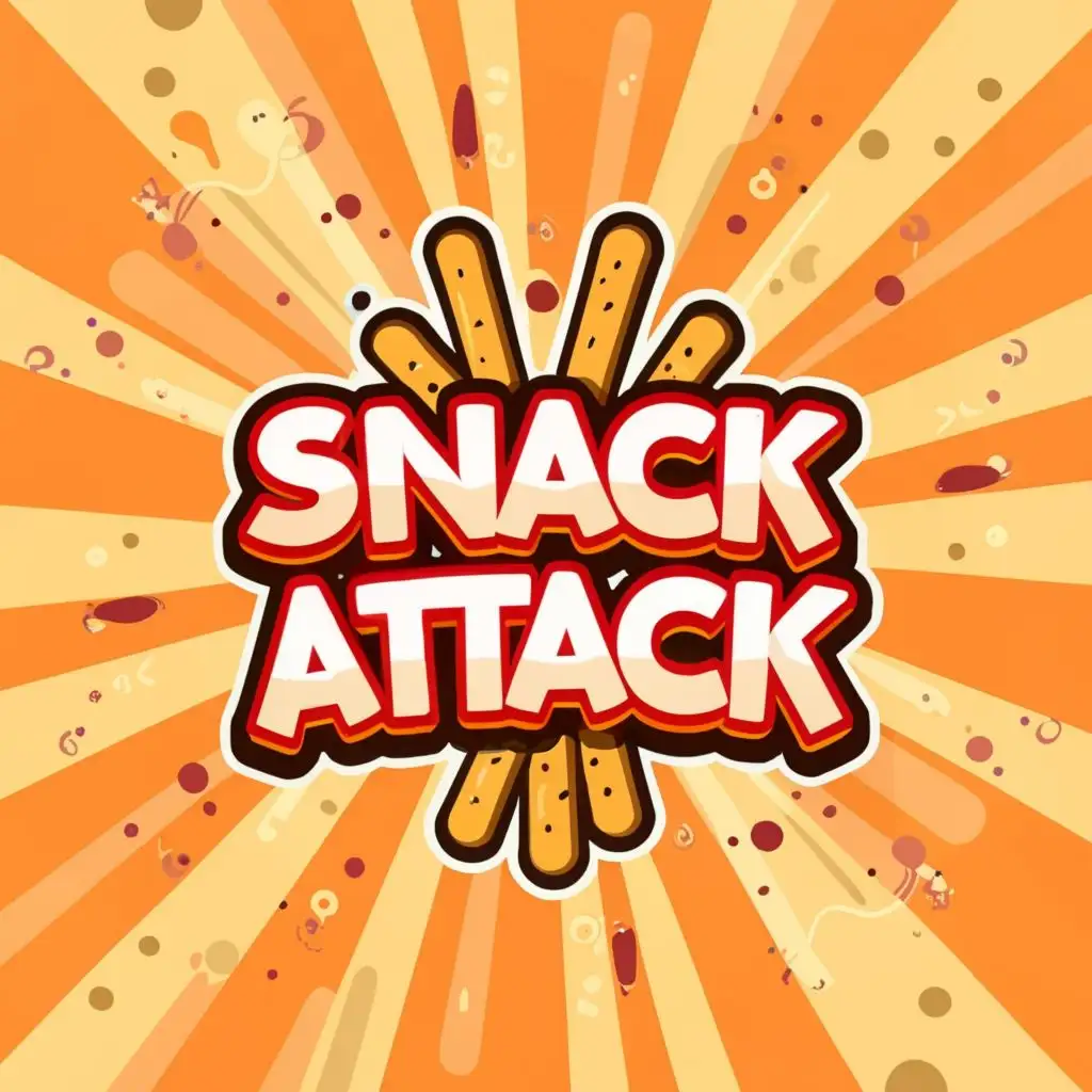 logo, Cheese sticks, with the text "Snack Attack", typography, be used in Restaurant industry