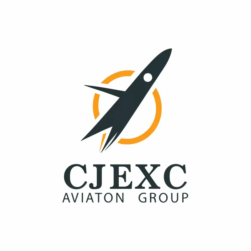 a logo design,with the text "CJEXEC Aviation Group", main symbol:Comet,Minimalistic,be used in Travel industry,clear background