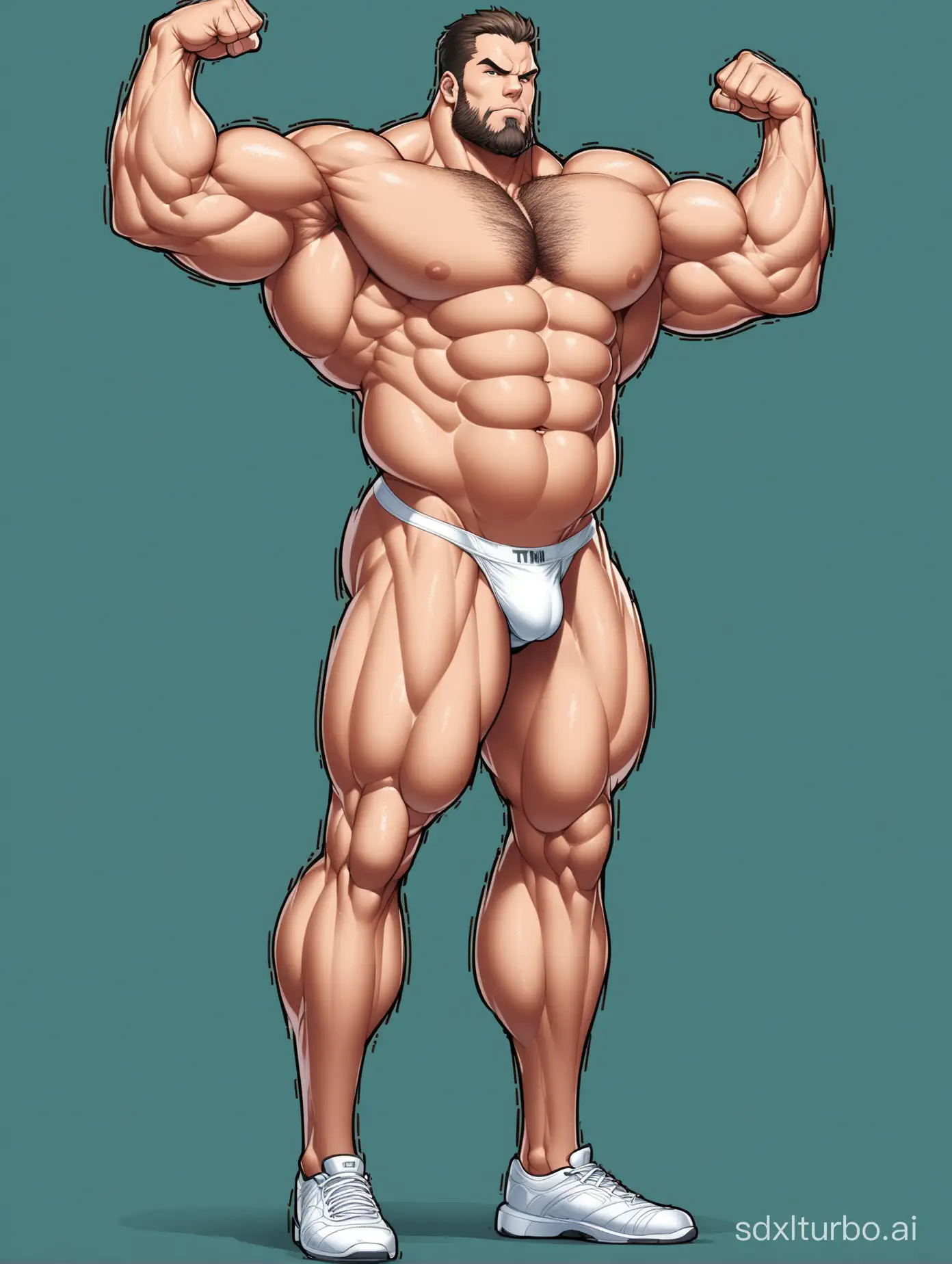 Massive-Muscle-Stud-Showing-off-Huge-Biceps-in-Underwear