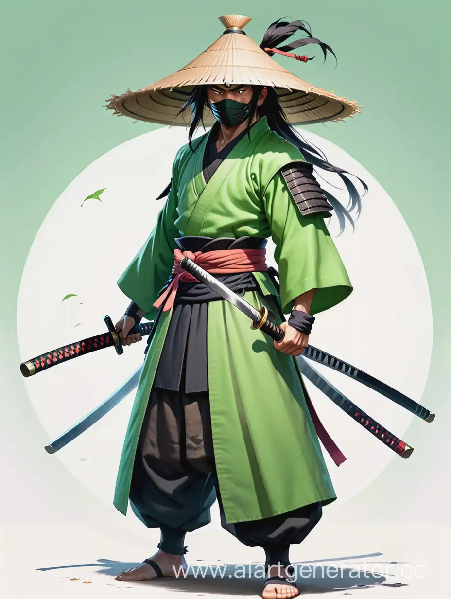 Mysterious-Samurai-Warrior-with-Dual-Katanas-and-Straw-Hat