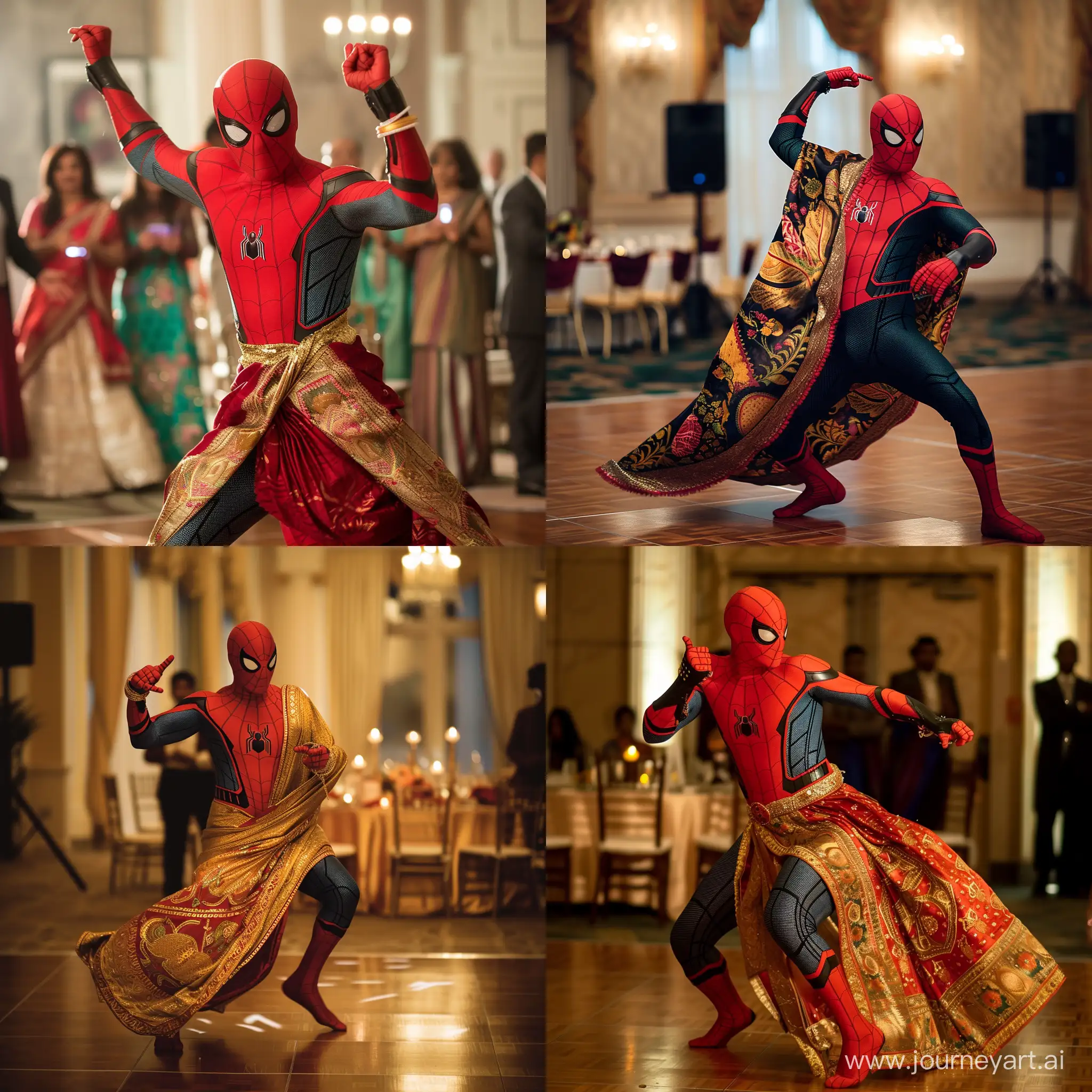 SpiderMan-Dances-at-Wedding-in-Sari