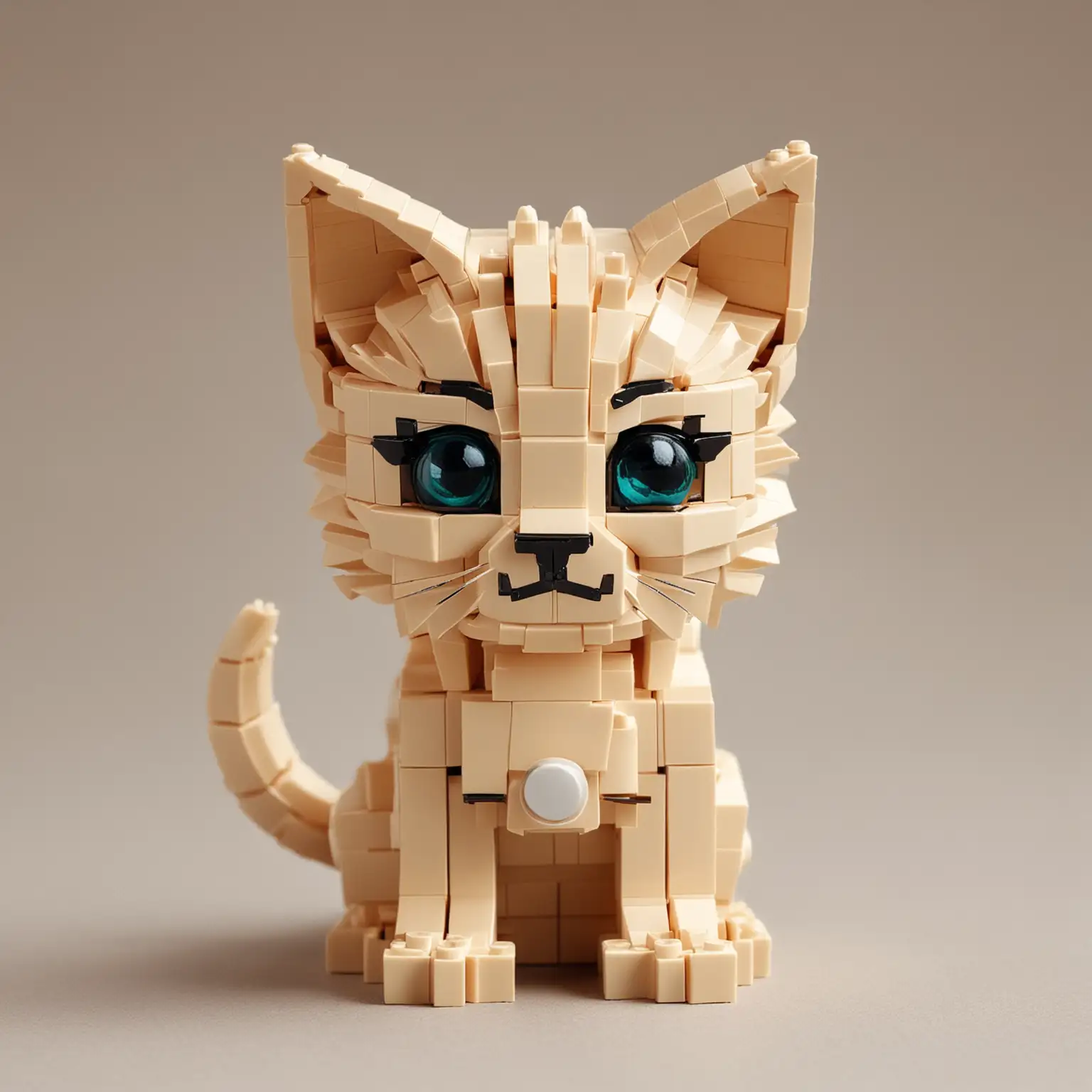 Playful Lego Kitten Colorful BrickBuilt Feline Fun