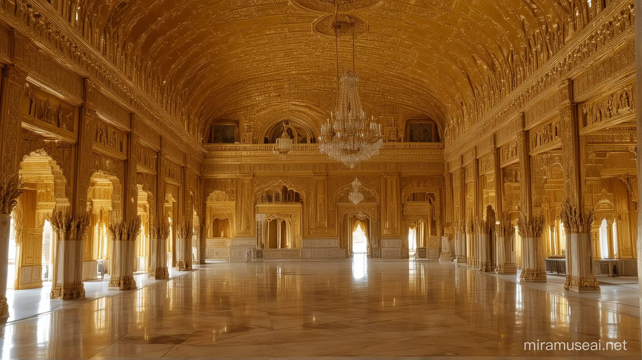 Luxurious Royal Golden Palace Interior