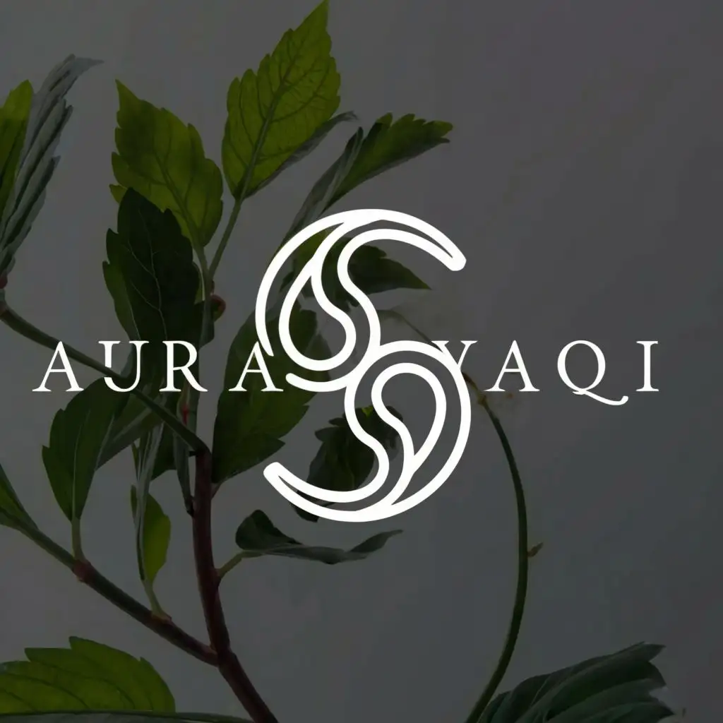 a logo design,with the text "AuraQi", main symbol:yin yang, zen, to see a world in a flower, leaf, bodhi,Moderate,be used in Beauty Spa industry,clear background