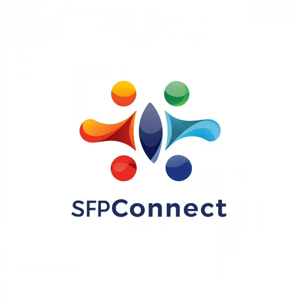 a logo design,with the text "SFP Connect", main symbol:connector people,Moderate,be used in Technology industry,clear background