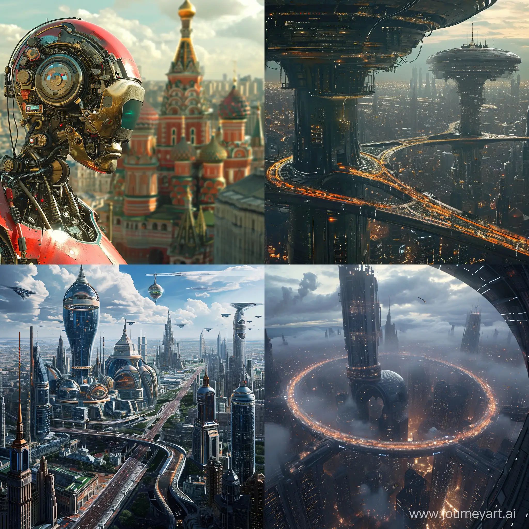 High tech:: futuristic Moscow --v 6