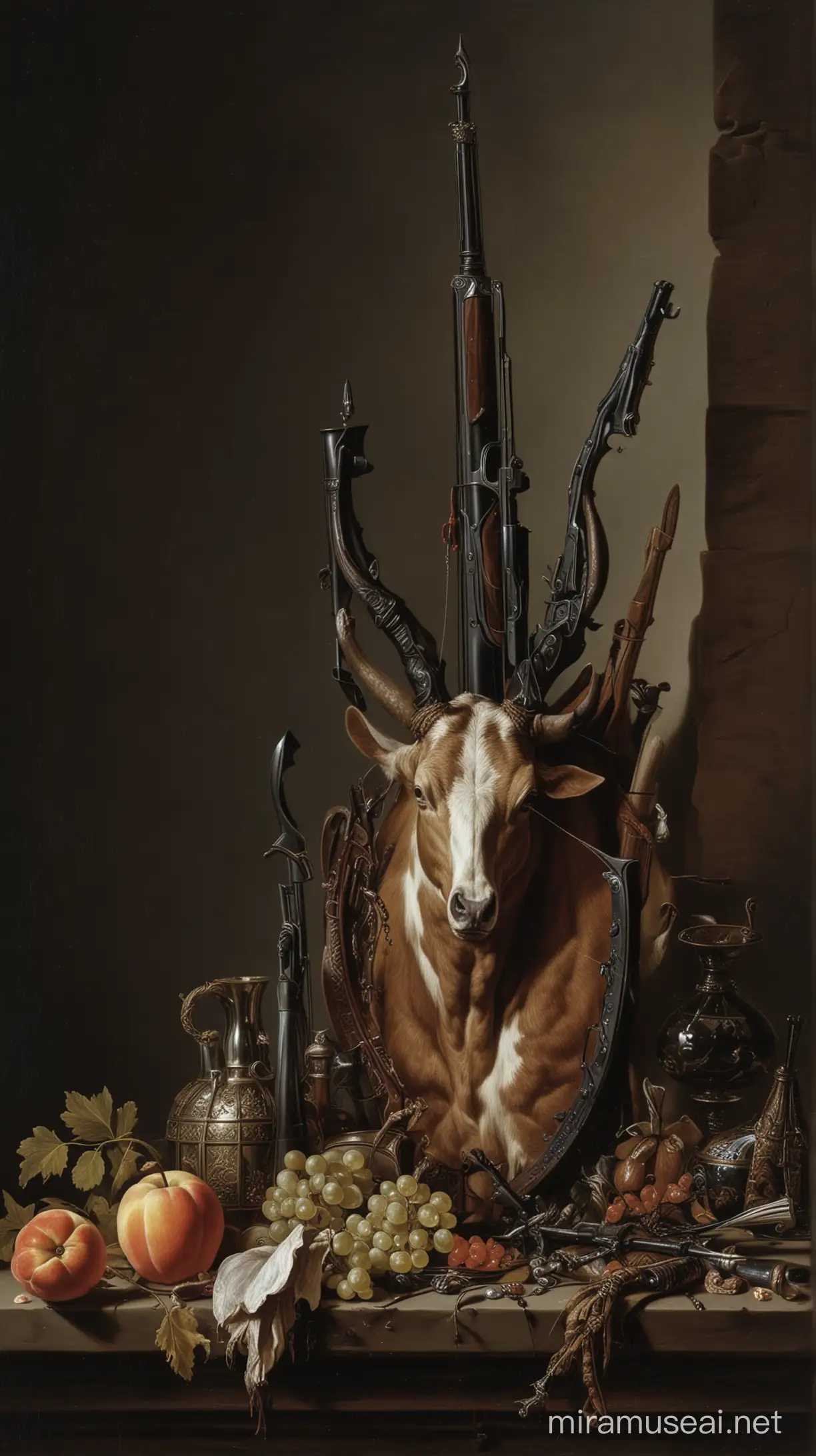 Luxurious Hunting Still Life by Willem van Aelst