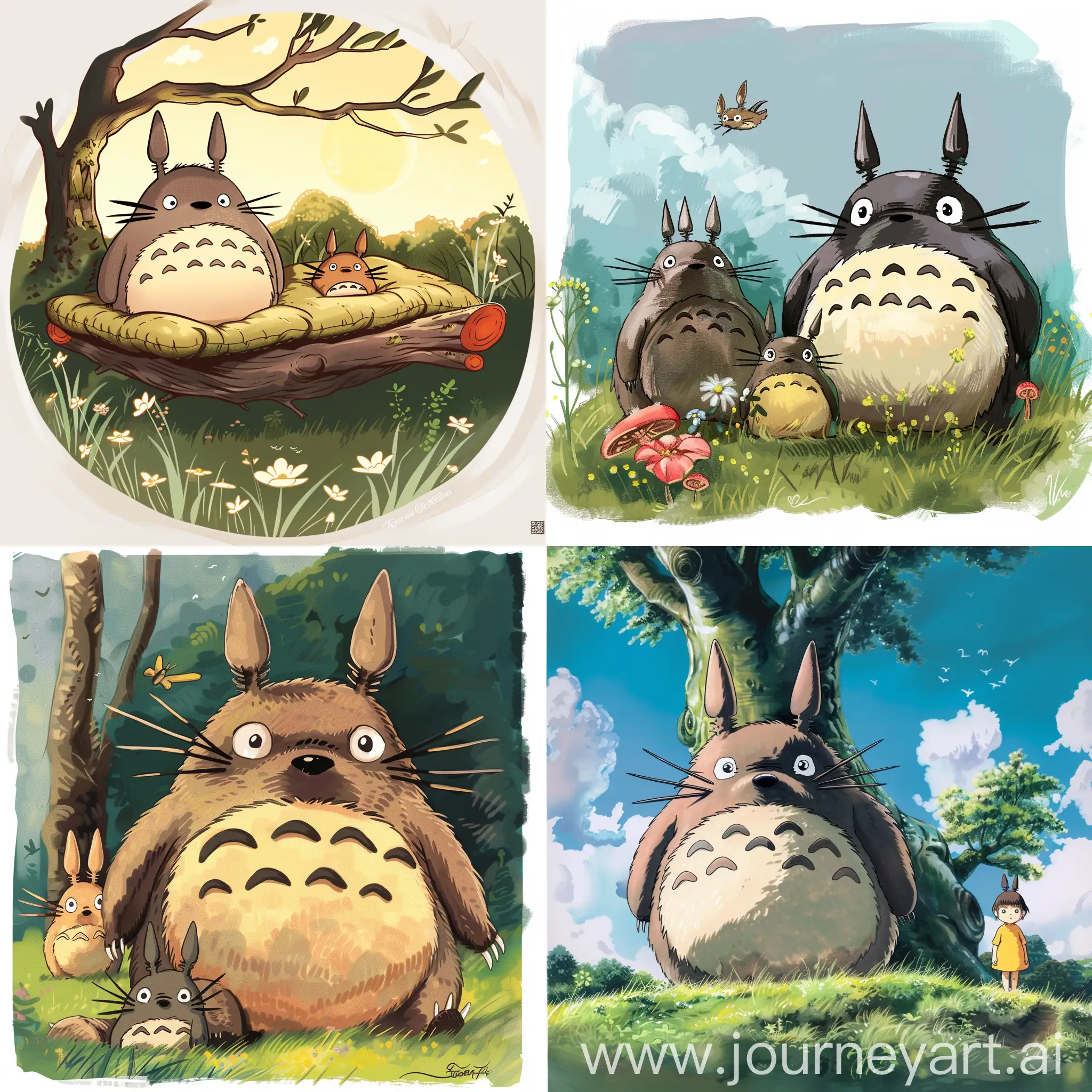 Adorable-Totoro-Standing-in-Enchanted-Forest