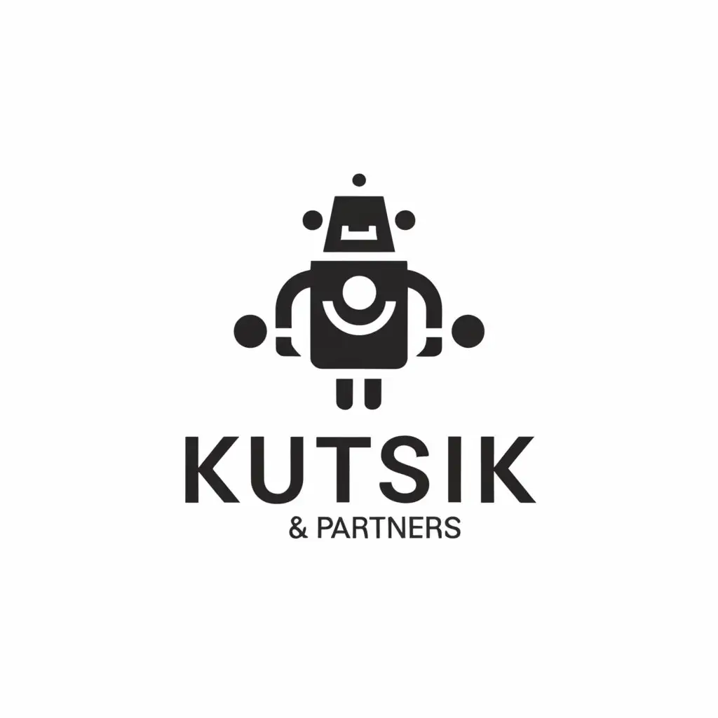 a logo design,with the text "Kutsik & partners", main symbol:Robot,Умеренный,be used in Юридическая industry,clear background