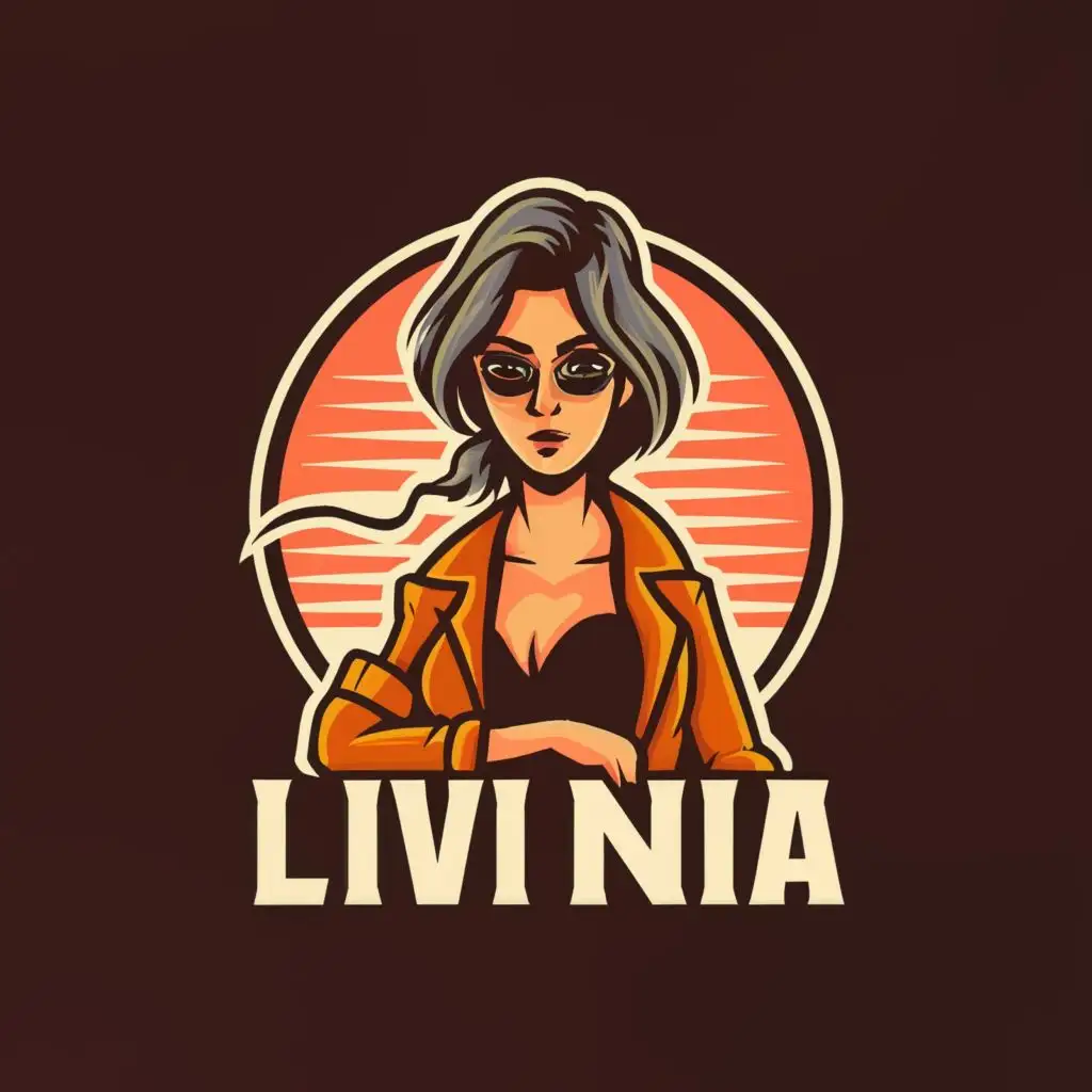 logo, Logo of a Woman mafia boss in a desert, with the text "Livinia", typography, be used in Medical Dental industry
