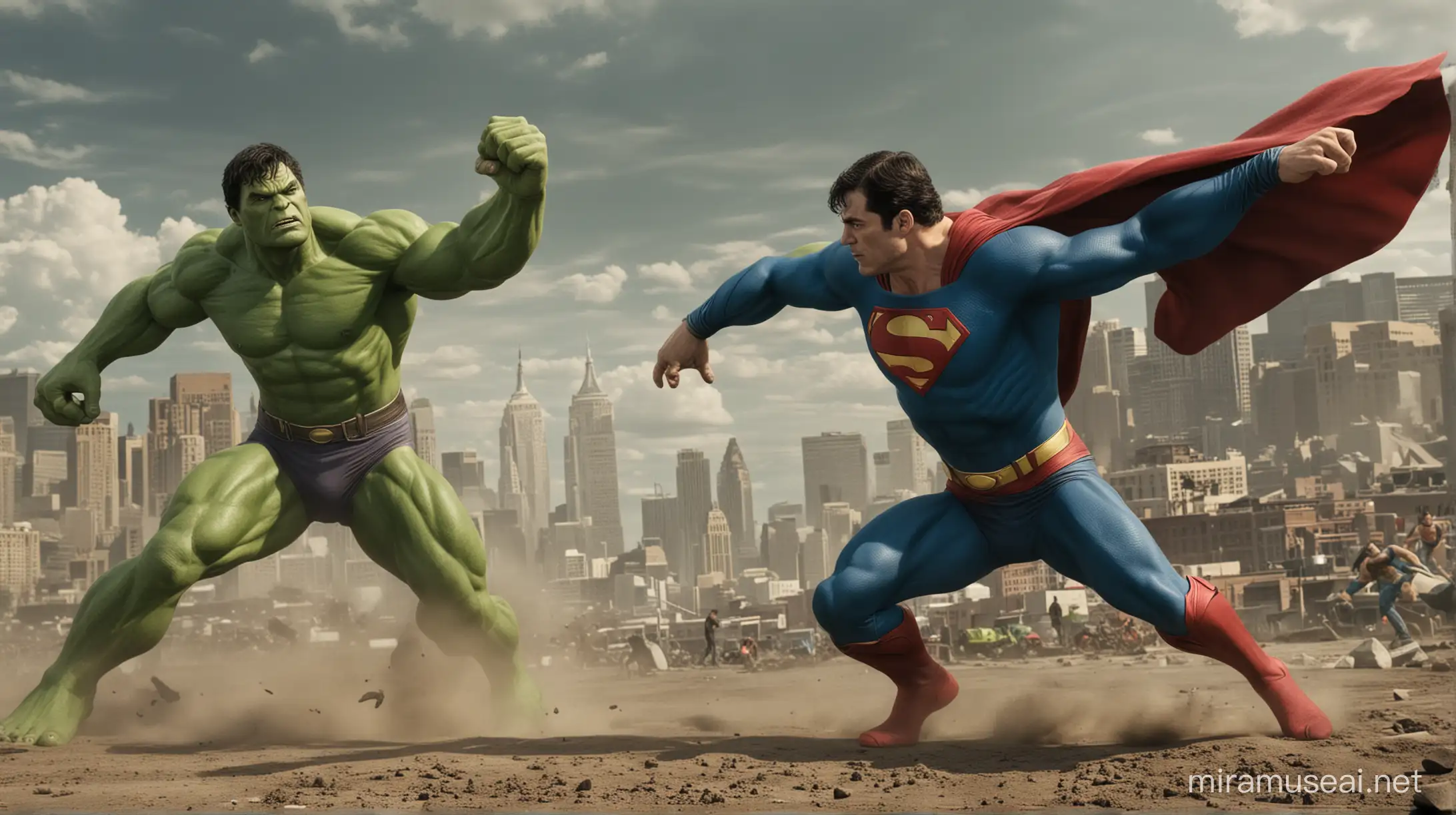 Superman versus hulk