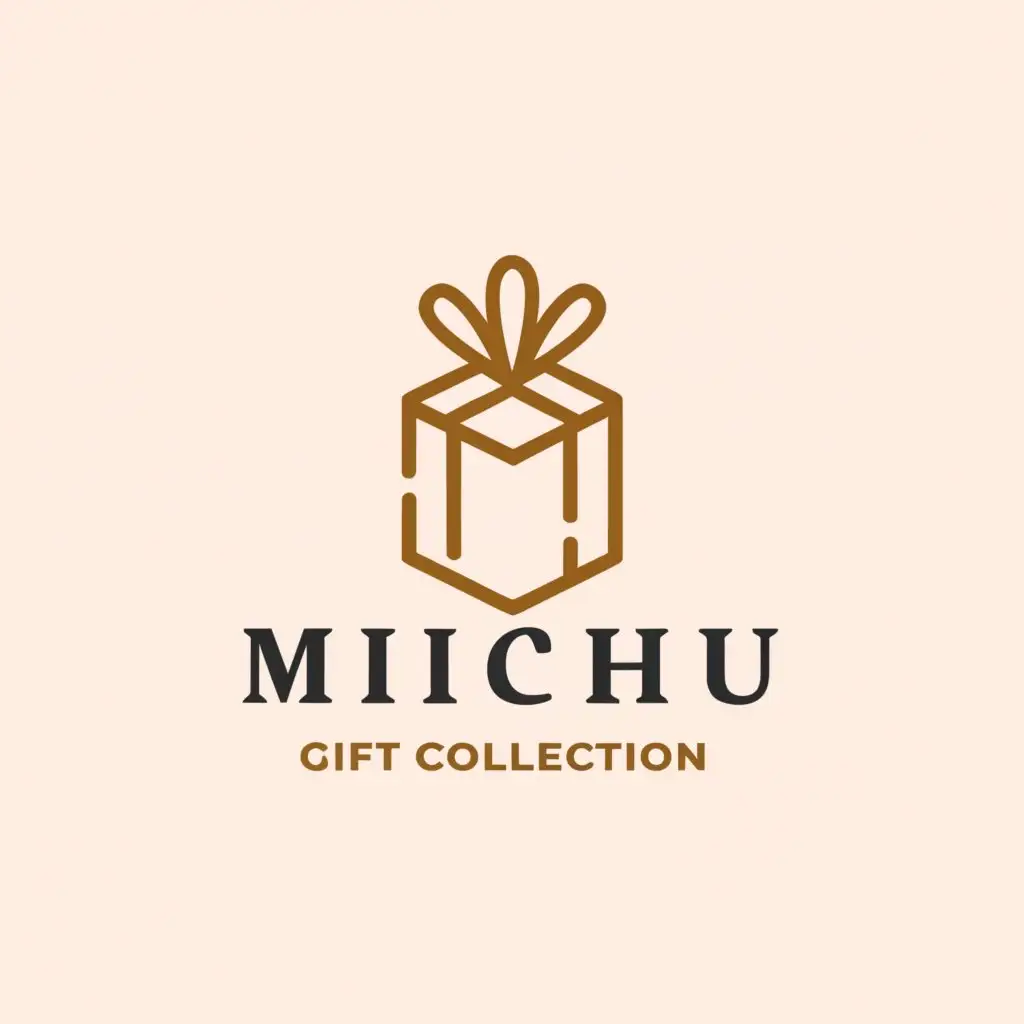 LOGO-Design-For-Michu-Gift-Collection-Elegant-Font-with-Gift-Collection-Symbol-Ideal-for-Events-Industry