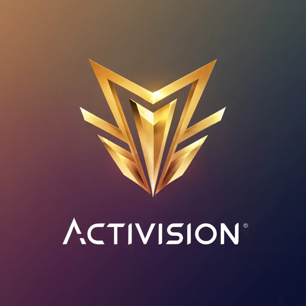 a logo design,with the text "activision", main symbol:awards,complex,clear background