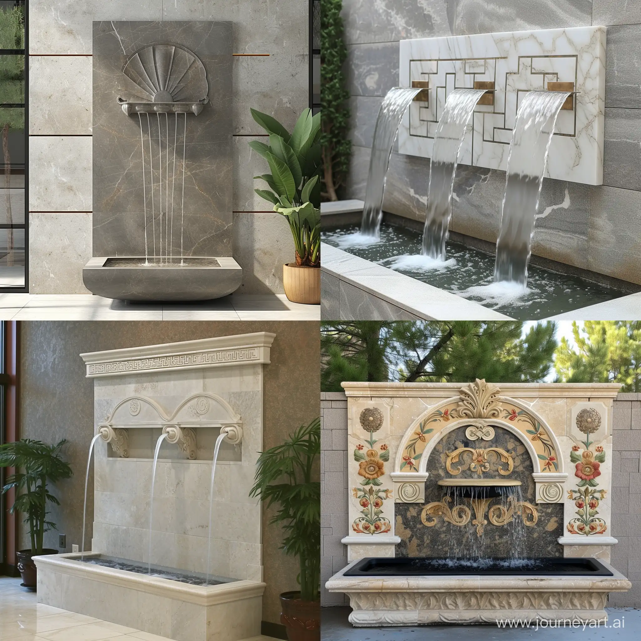 Elegant-Marble-Veronoi-Wall-Fountain