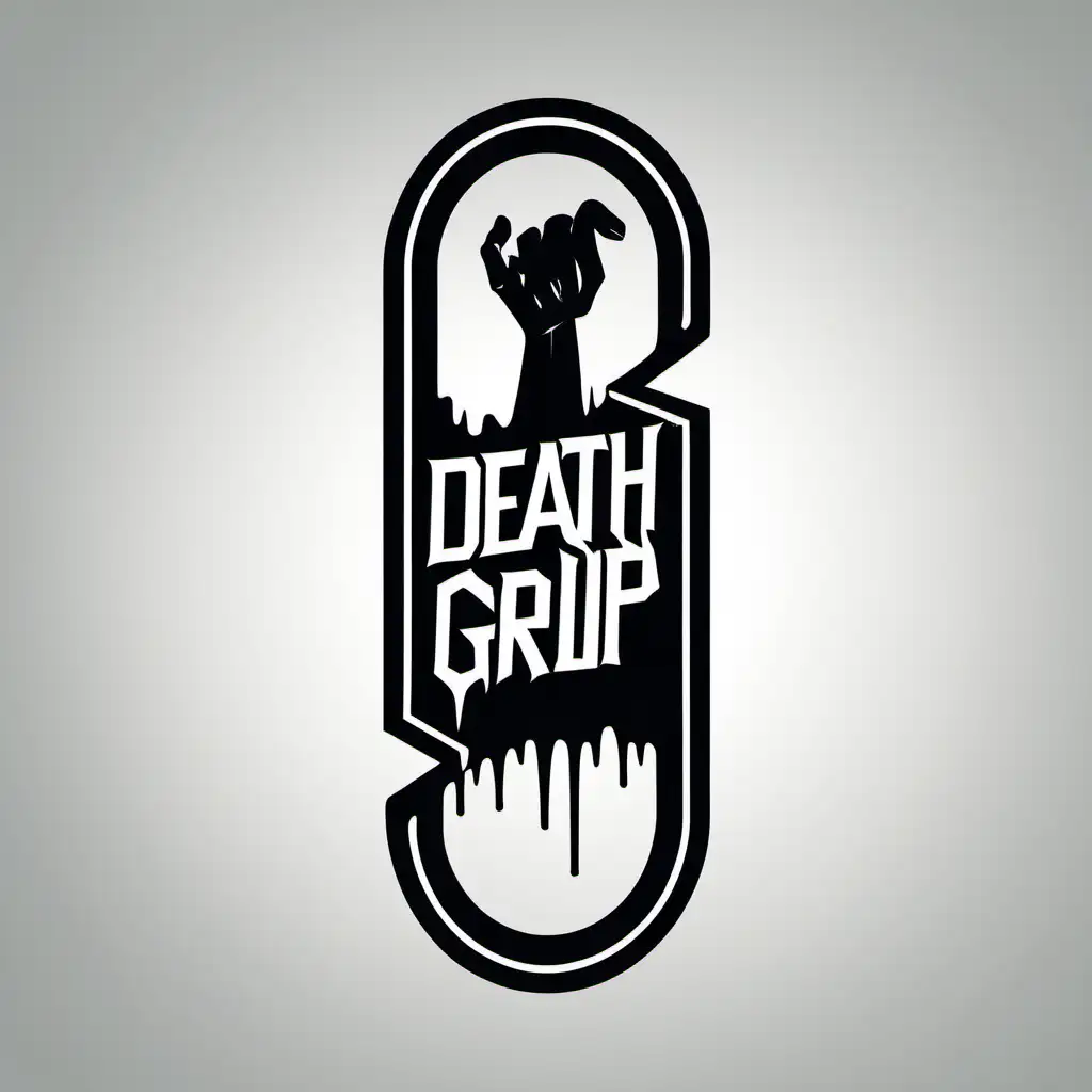 Logo of death grip tape, minimalist, simplicity, vector art, negative space,