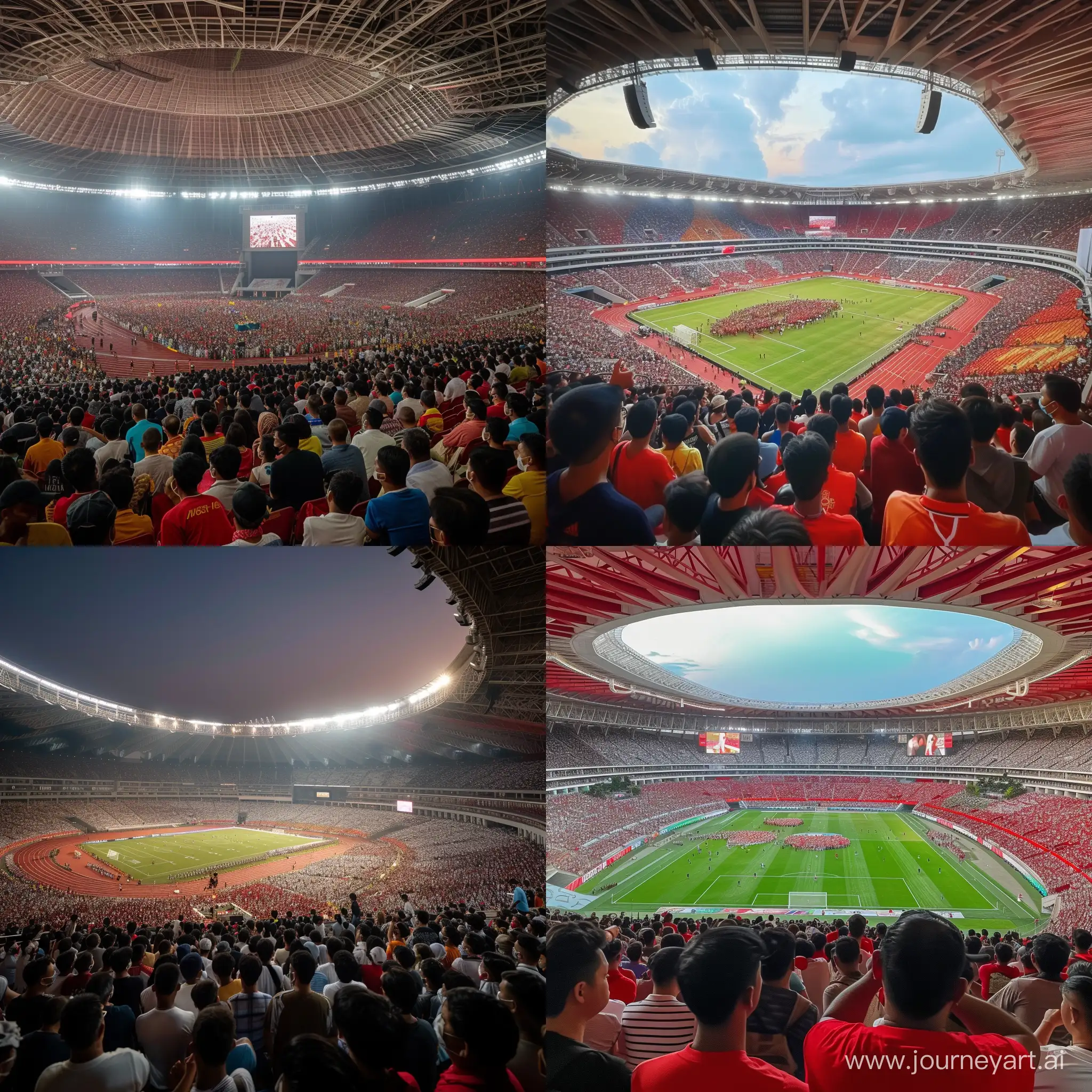 Millions of people inside the jakarta international stadium