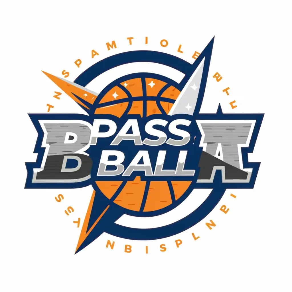 logo, NBA logo, with the text "Pass ball", typography, be used in Sports Fitness industry