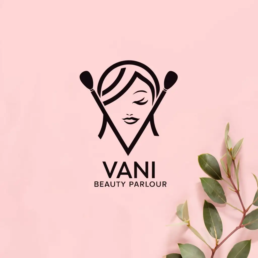 LOGO-Design-for-Vani-Beauty-Parlour-Elegant-Aesthetics-with-a-Touch-of-Sophistication