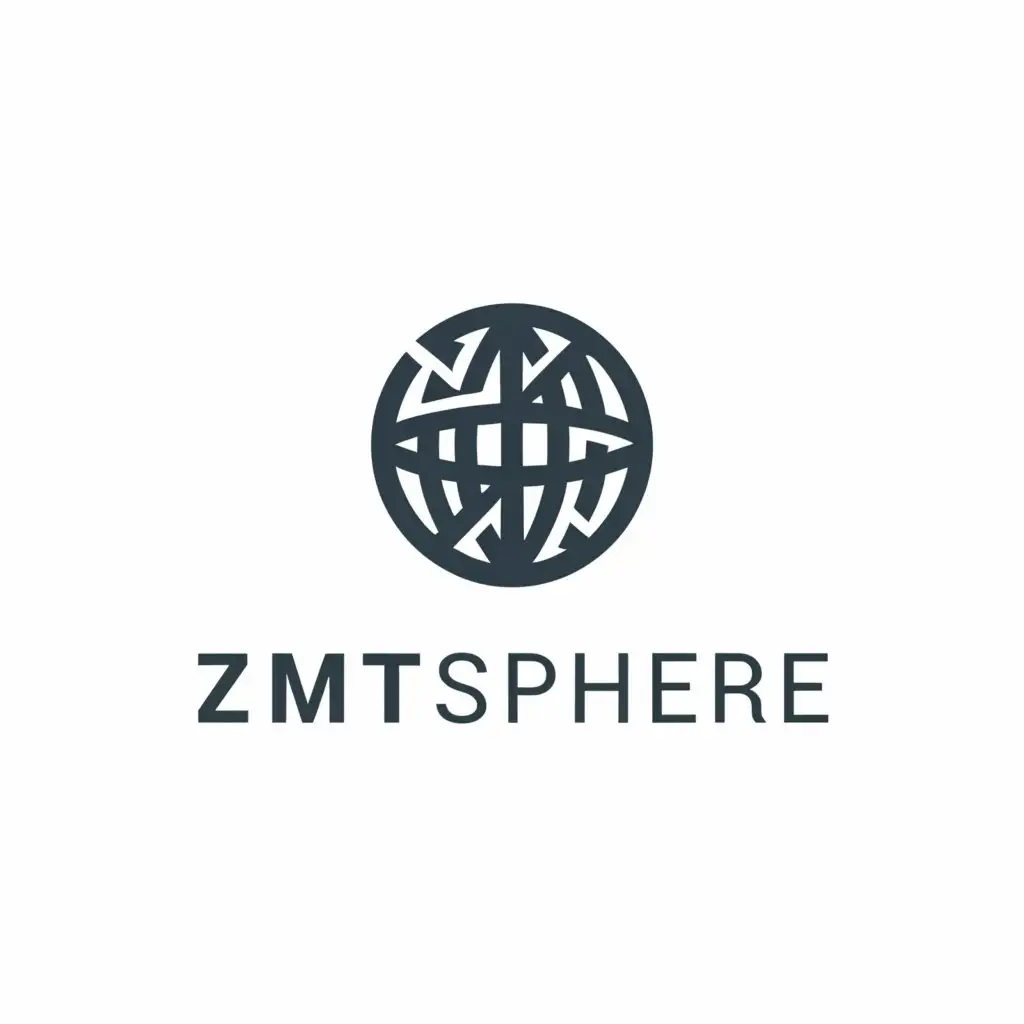 a logo design,with the text "ZMTSphere", main symbol:globe,Moderate,clear background