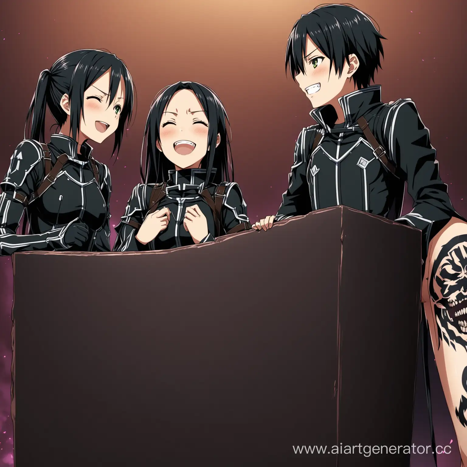 sword art online, kirito, Laughing Coffin, porn, tattoo, corruption