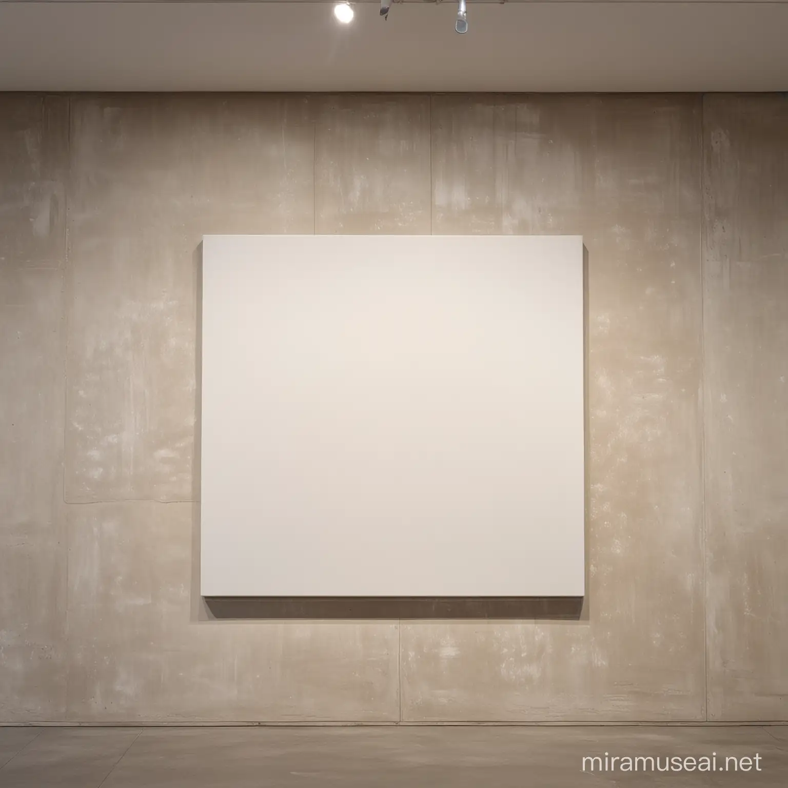 Contemporary Art Exhibition Large Empty Canvas Displayed in Museum