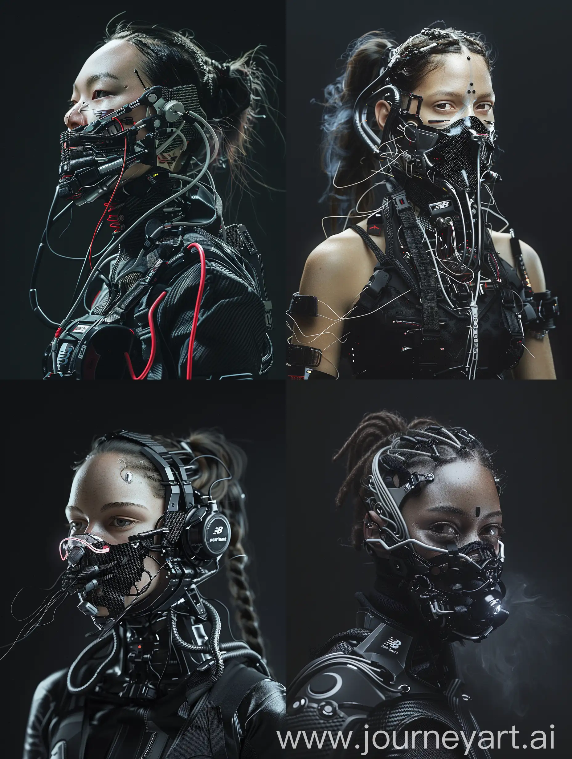 Futuristic-Cyberpunk-Woman-with-Carbon-Fiber-Mask