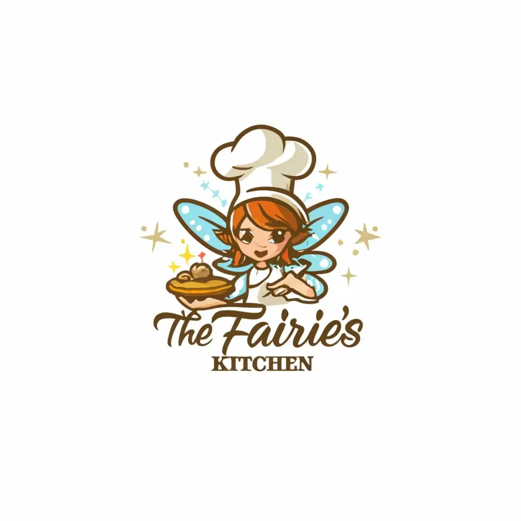 LOGO-Design-For-The-Fairies-Kitchen-Whimsical-Bakery-and-Sweets-with-Clear-Background