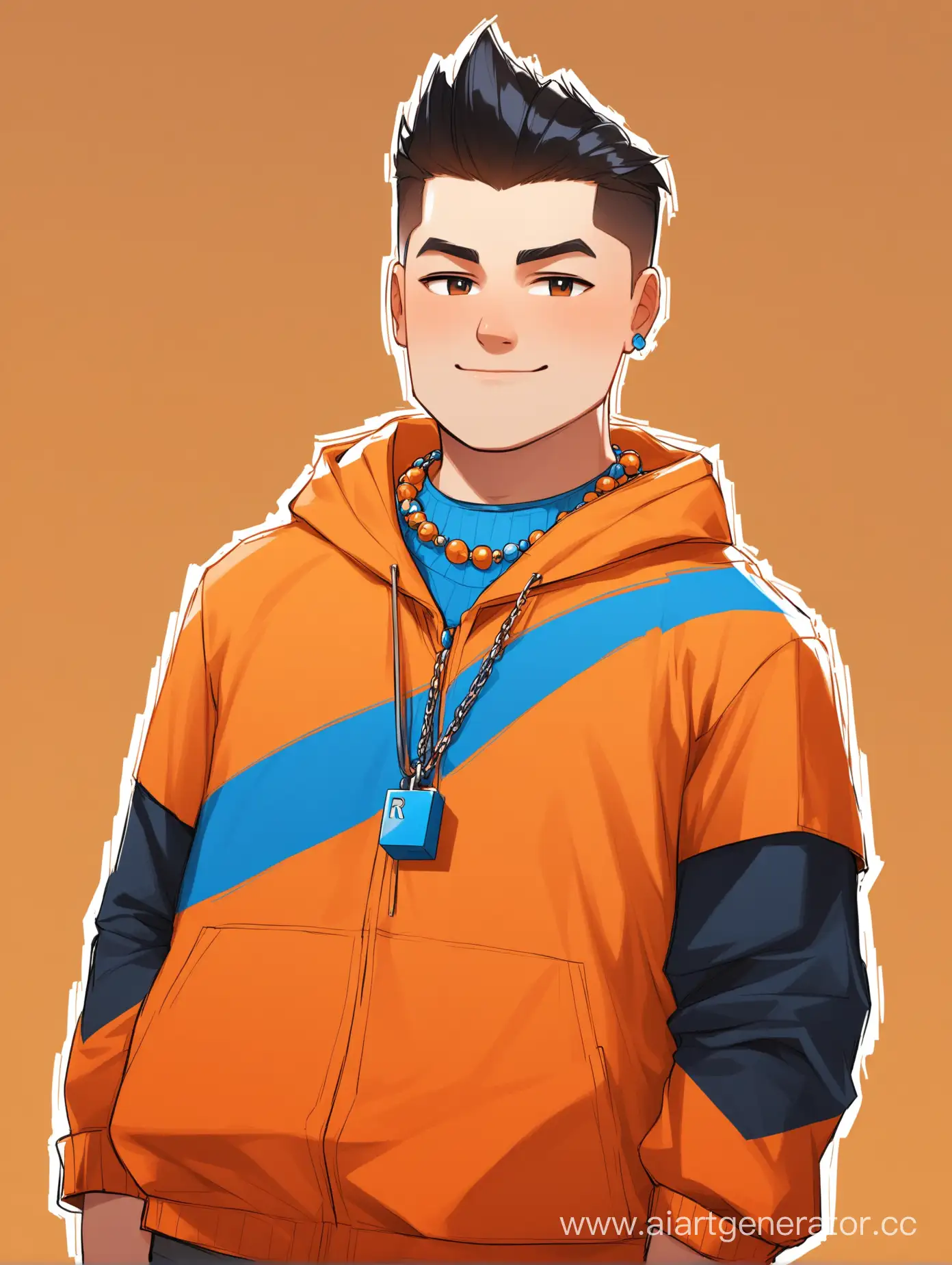 Roblox-Character-in-Orange-Jacket-and-Blue-Necklace