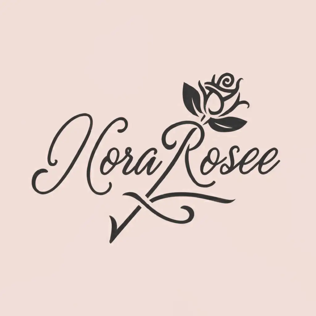 LOGO-Design-for-Nora-Rose-Minimalistic-Modal-Symbol-for-Beauty-Spa-Industry