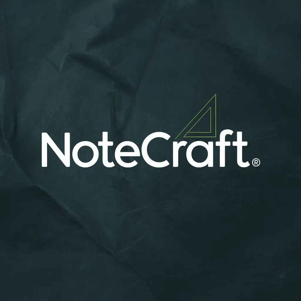 logo, notebook, with the text "NoteCraft", typography, be used in Internet industry