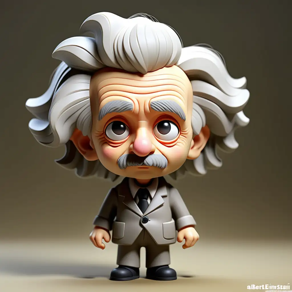 Adorable Young Albert Einstein Kawaii Style Toy