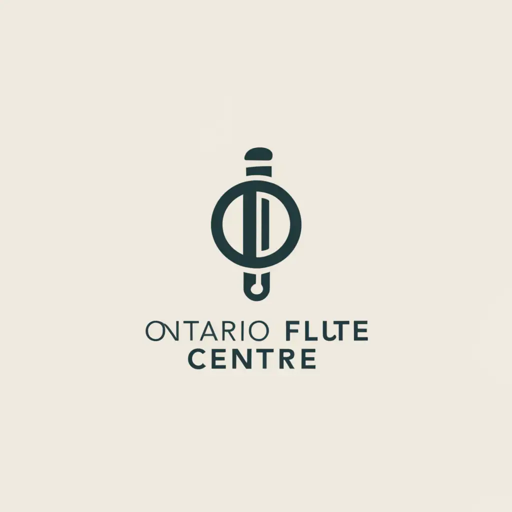 a logo design,with the text "Ontario Flute Centre", main symbol:Flute repair,Moderate,clear background