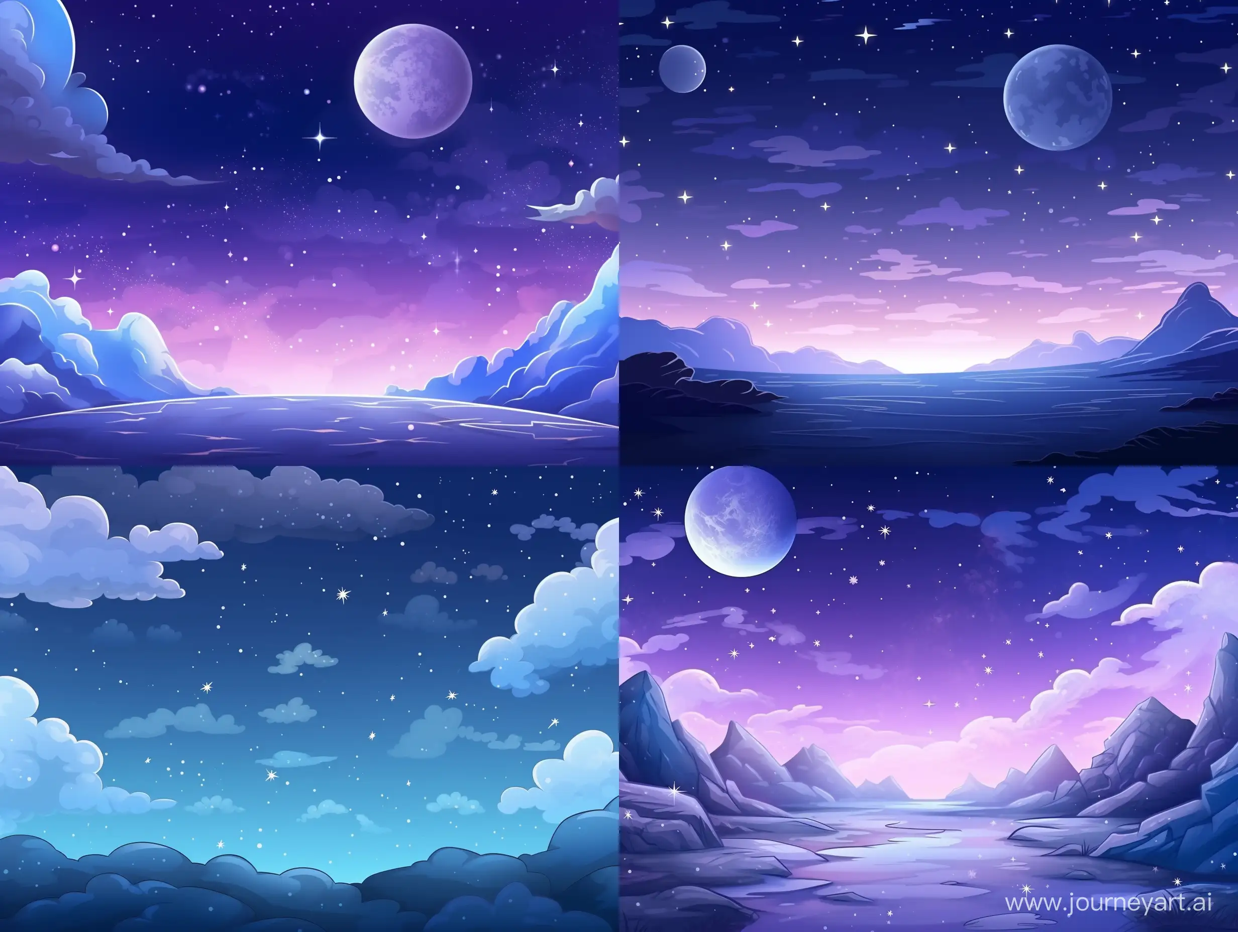 Cartoon-Starry-Space-Background