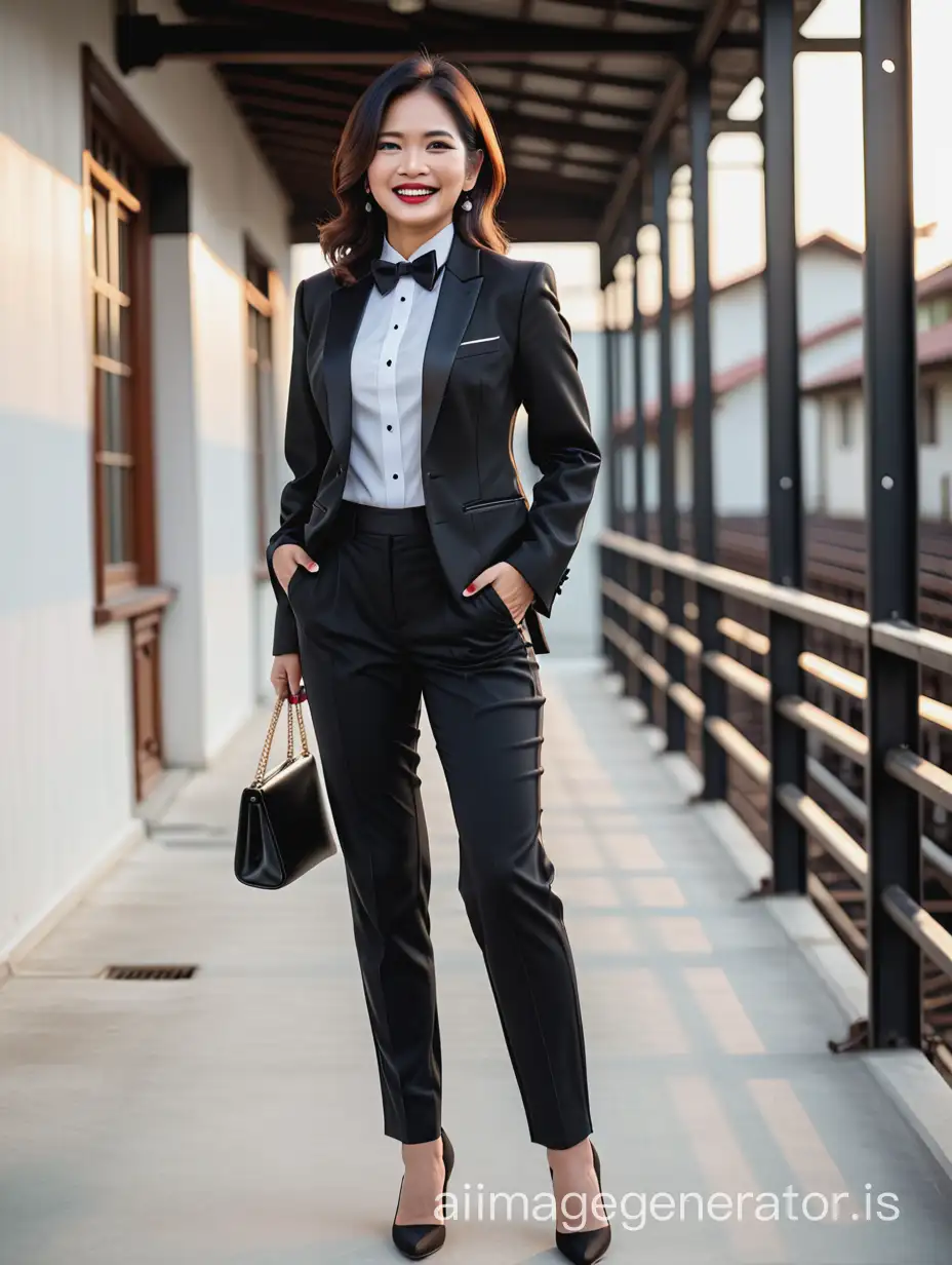 Indonesian-Woman-in-Tuxedo-Exuding-Confidence