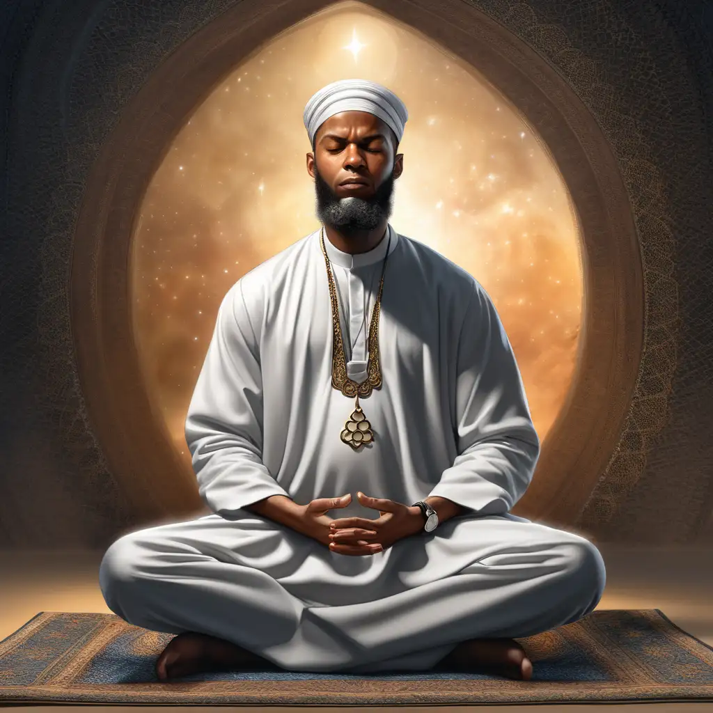 black muslim prophet, meditating