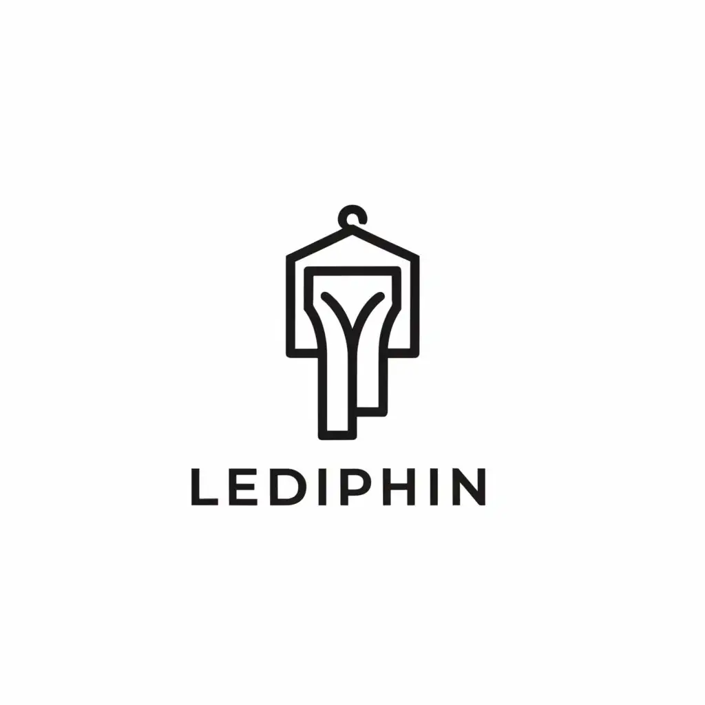 a logo design,with the text "lediphin", main symbol:clothing store,Moderate,be used in Retail industry,clear background