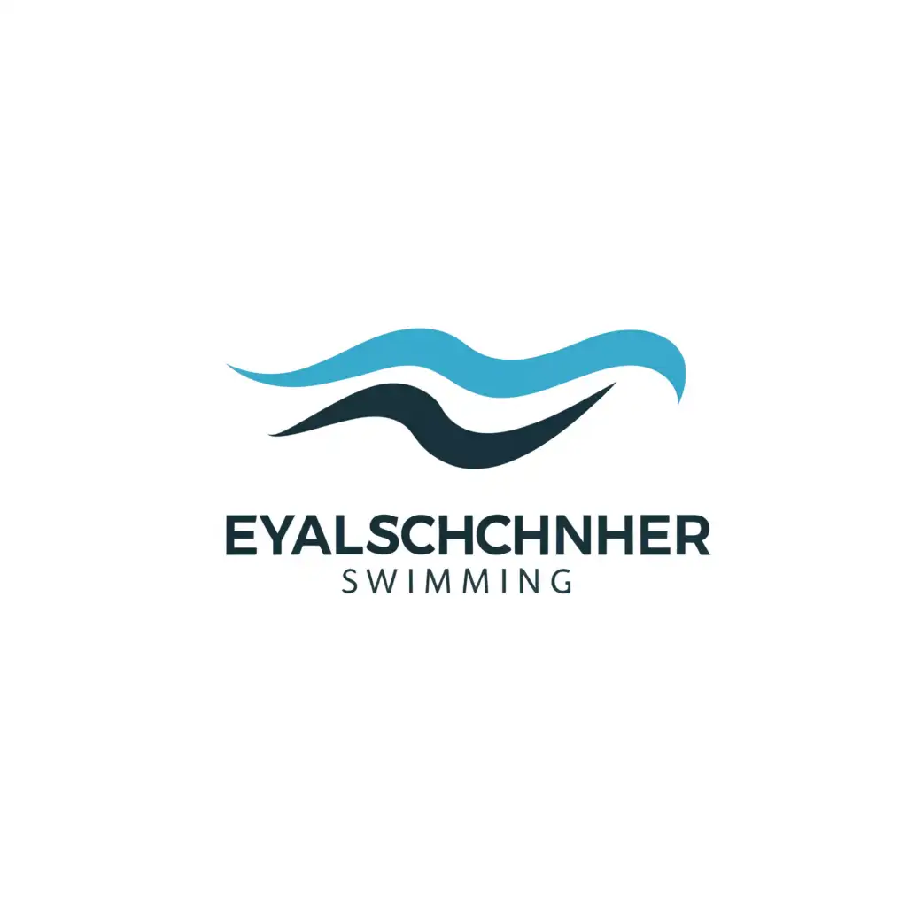 a logo design,with the text "Eyal Schachner Swimming", main symbol:wave,Moderate,clear background