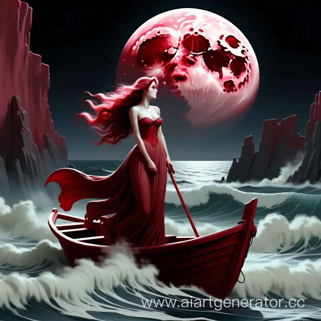 Romantic-Crimson-Moon-Boat-Ride-in-the-19th-Century